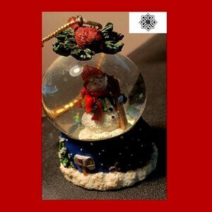 Minature Snowman Snow Globe Ornament